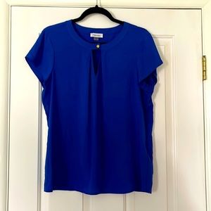 Calvin Klein royal blue short sleeve blouse